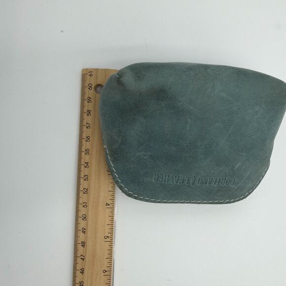 Portland Leather Company Coin Purse Bag Teal Small MermaidCore Vacation Coastal - Picture 5 of 8